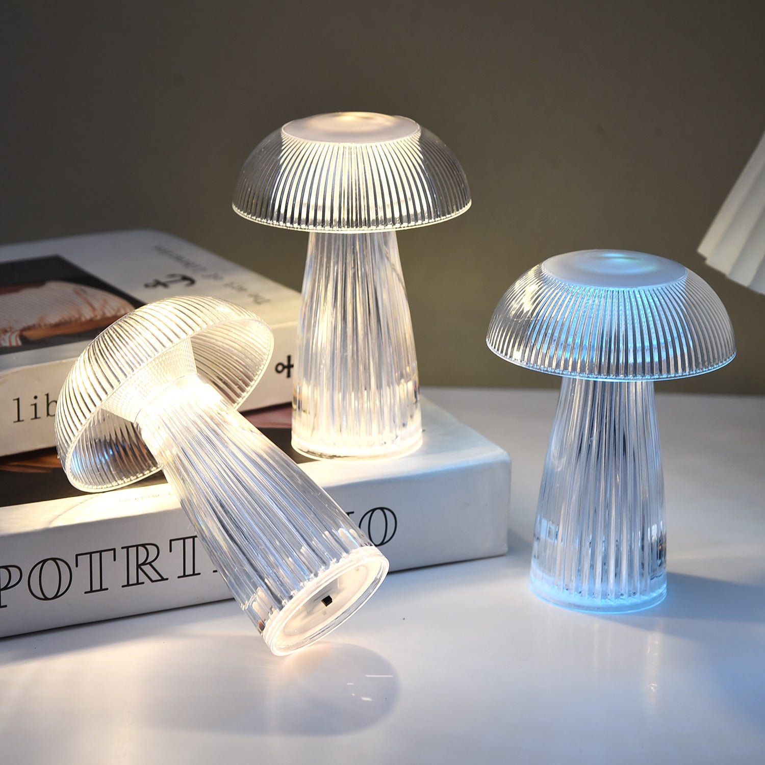 Clear Mushroom Table Lamp